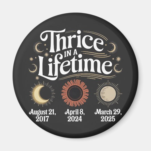 Aimant Thrice in a Lifetime 2025 Solar Eclipse Astronomy (Devant)