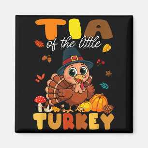 Aimant Tia de la Baby Shower de Thanksgiving de la petite