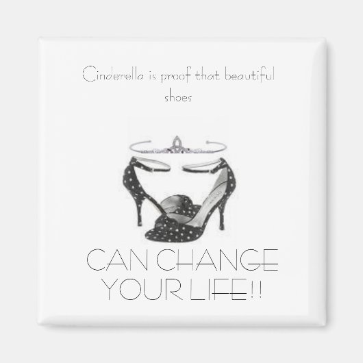 Aimant tiara, polkadot, Cendrillon est la preuve que... (Devant)