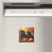 Aimant Tibétain Mastiff Chiot Automne Citrouille délice (In Situ (Lave-vaisselle))