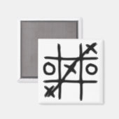 Aimant Tic Tac Toe - 3 dans une rangée (Recto/Verso)