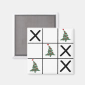 Aimant Tic Tac Toe de Noël (Recto/Verso)
