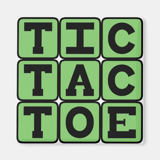Aimant Tic-Tac-Toe, Jeu de X et de O (Devant)
