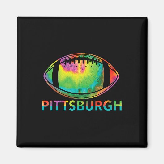 Aimant Tie Dye Cool Football Design Apparel Pittsburgh  (Devant)