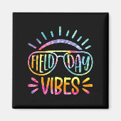 Aimant Tie Dye Field Day Vibes Dernier Day Of School Fiel (Devant)