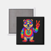 Aimant Tie-dye Lar Bear Peace Sign Hip (Recto/Verso)