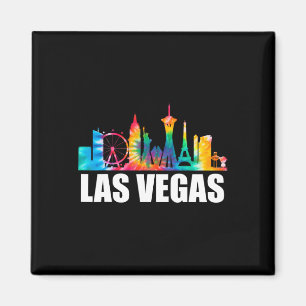Aimant Tie Dye Las Vegas Nevada Voyage de fête du marié V