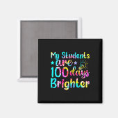 Aimant Tie Dye Mes Étudiants Sont 100 Jours Enseignant Pl (Recto/Verso)
