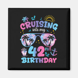 Aimant Tie Dye navigue vers mon 42e anniversaire Sungles