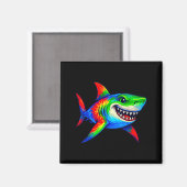 Aimant Tie-dye Shark Peace Sign Hipe (Recto/Verso)