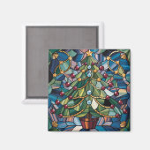 Aimant Tiffany-Style Stained Glass Christmas Tree (Recto/Verso)