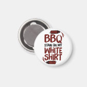 Aimant Tige barbecue sur mon blanc Premium (Recto/Verso)