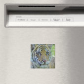 Aimant Tiger Cub Fermer Portrait (In Situ (Lave-vaisselle))