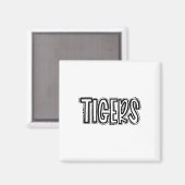 Aimant Tigers Swash Esprit Scolaire Orange Pied Noir Spo (Recto/Verso)