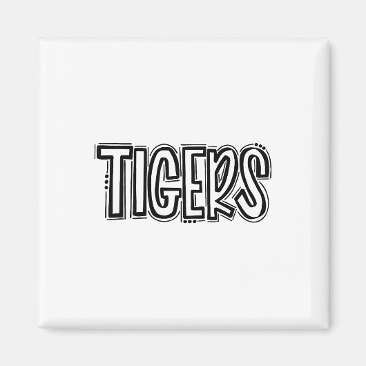Aimant Tigers Swash Esprit Scolaire Orange Pied Noir Spo (Devant)