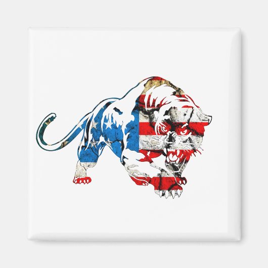 Aimant Tigre américain (Devant)