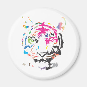 Aimant Tigre arc-en-ciel