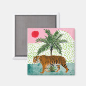 Aimant Tigre au lever du soleil (Recto/Verso)