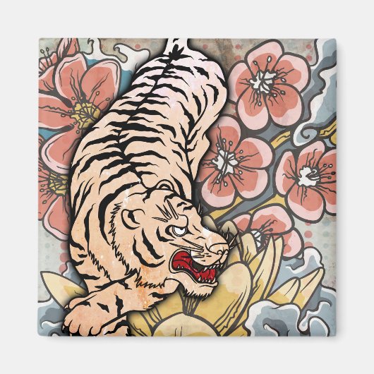 Aimant Tigre blanc (Devant)