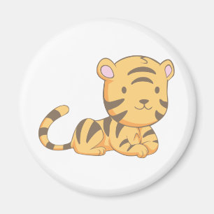 Aimant Tigre CUB de sourire mignon fait sur commande de