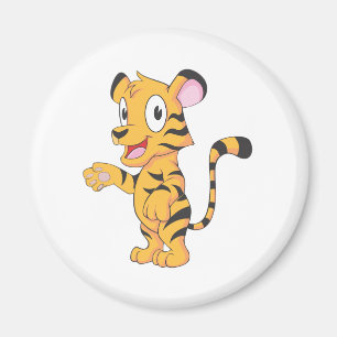 Aimant Tigre CUB heureux de bébé