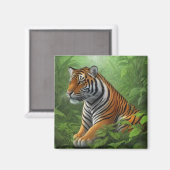 Aimant Tigre dans la jungle (Recto/Verso)