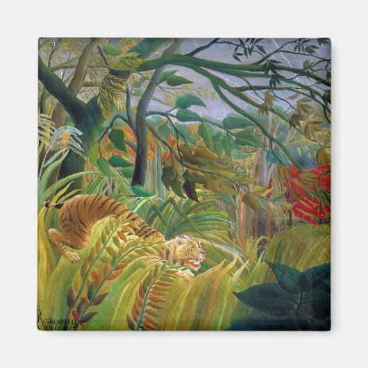 Aimant Tigre dans une tempête tropicale, Rousseau (Devant)