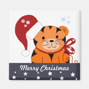 Aimant Tigre de Noël
