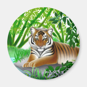 Aimant Tigre de Sumatra dans l'aimant de Bamboo Jungle