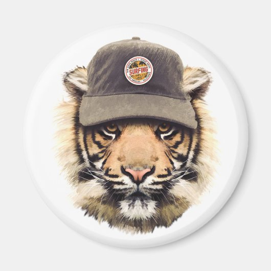 Aimant Tigre de surf (Devant)