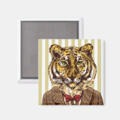 Aimant Tigre En Soirée Porter (Recto/Verso)