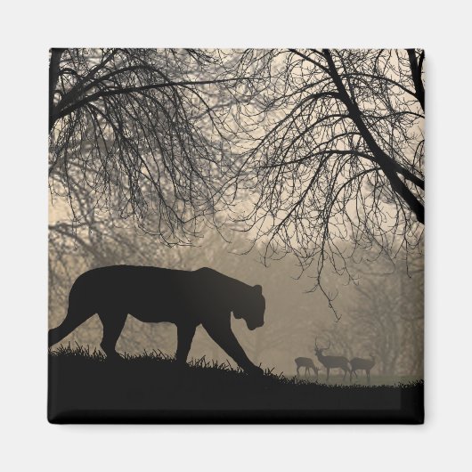 Aimant Tigre et cerf (Devant)