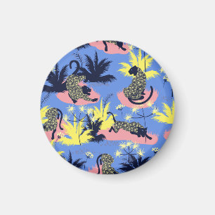 Aimant Tigre géométrique, léopard : motif pour enfants.