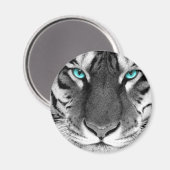 Aimant Tigre noir blanc (Recto/Verso)