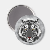 Aimant Tigre noir et blanc (Recto/Verso)