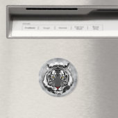 Aimant Tigre noir et blanc (In Situ (Lave-vaisselle))