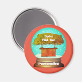 Aimant Tiki bar plage d'été thème de la neige globe (Recto/Verso)