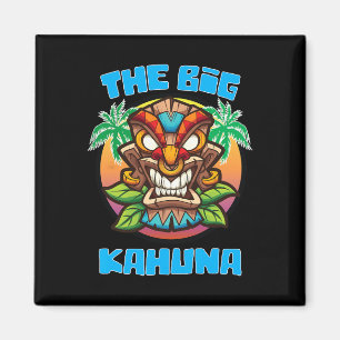 Aimant Tiki Big Kahuna Drôle de Fête des Pères Hawaïenne