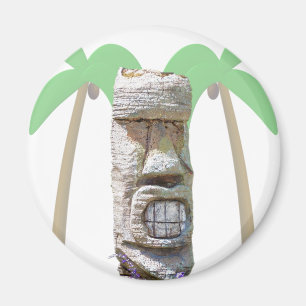 Aimant Tiki et palmiers