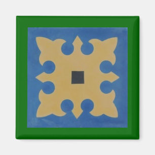 Aimant Tile mexicaine bleu Tan