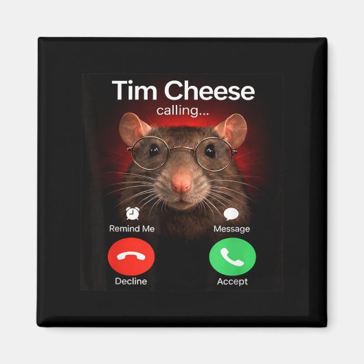 Aimant Tim Cheese appelle drôle Gen Z Brainrot Meme (Devant)
