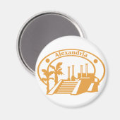 Aimant Timbre Alexandria (Recto/Verso)