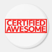 Aimant Timbre Awesome Certifié (Devant)
