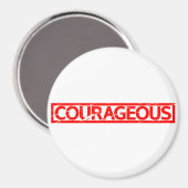 Aimant Timbre courageux (Recto/Verso)