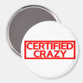 Aimant Timbre Crazy certifié (Recto/Verso)