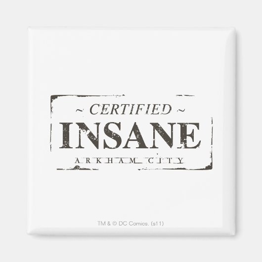 Aimant Timbre de fou certifié (Devant)