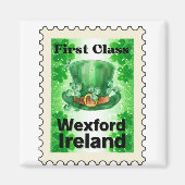 Aimant Timbre de première classe Wexford Irlande (Devant)