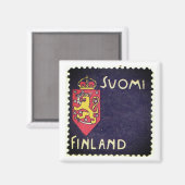 Aimant Timbre de vinification - Finlande (Recto/Verso)