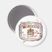 Aimant Timbre du Maroc défraîchi (Recto/Verso)