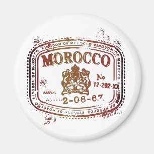 Aimant Timbre fané du Maroc